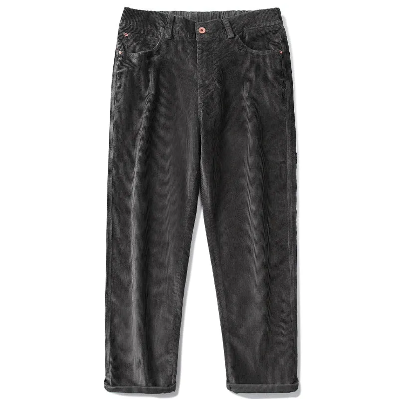 Japanese Streetwear Corduroy Casual Pants Baggy Straight Trousers