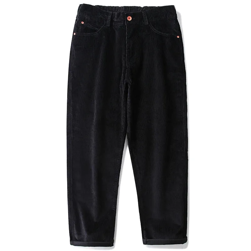 Japanese Streetwear Corduroy Casual Pants Baggy Straight Trousers