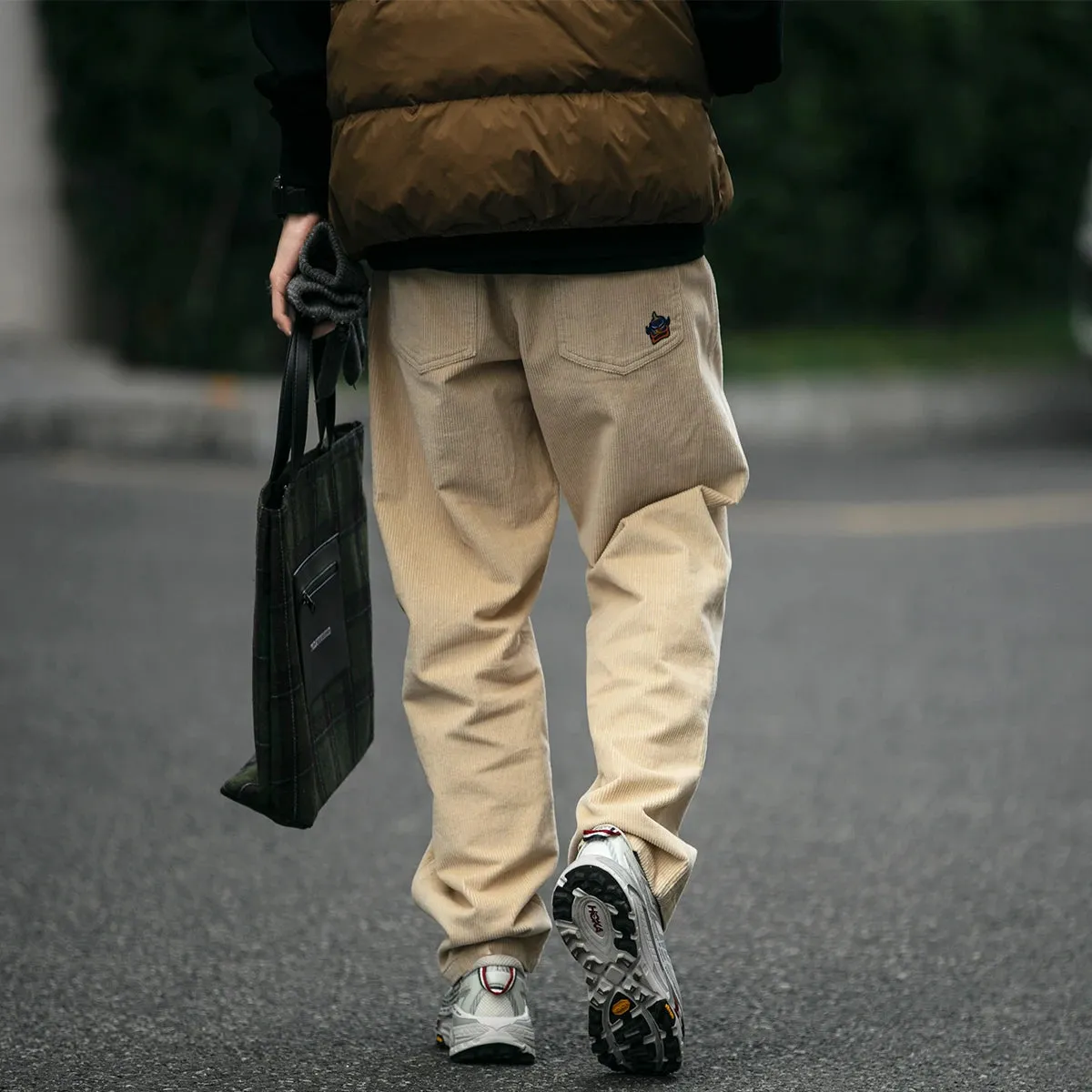 Japanese Streetwear Corduroy Casual Pants Baggy Straight Trousers