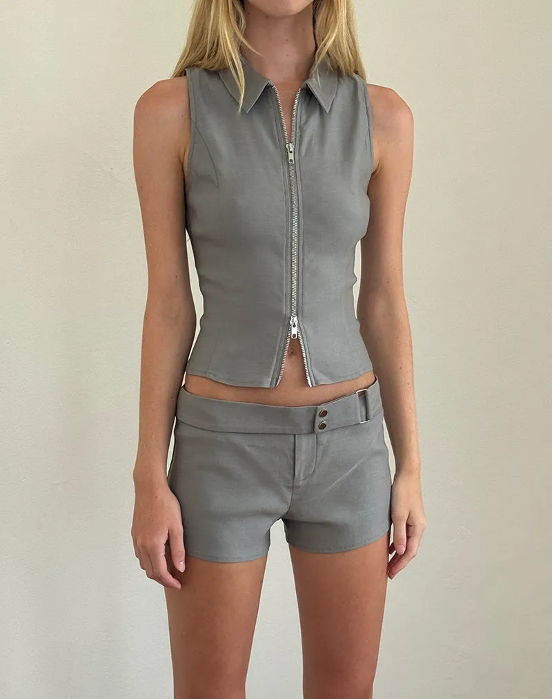 Jarli Hot Pants in Stretch Tailoring Grey