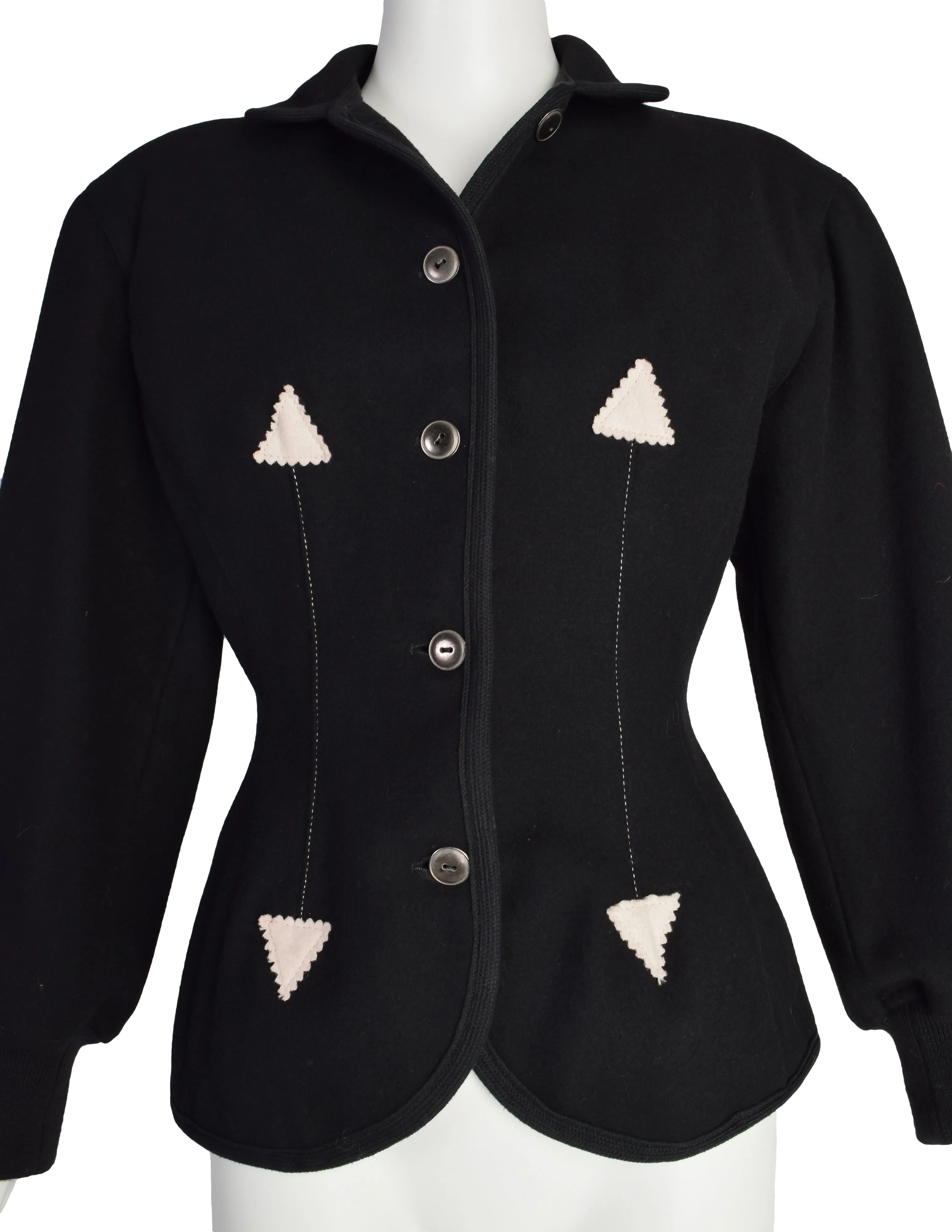 Jean Paul Gaultier Vintage AW 1988 Junior Gaultier Black Western Inspired Jacket