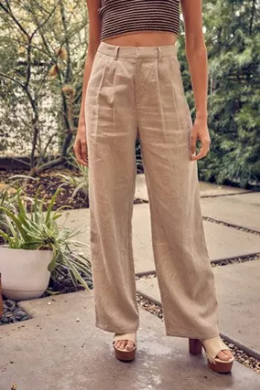 Kelsey linen pants, beige