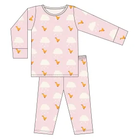 KicKee Pants Macaroon Puddle Duck L/S Pajama Set