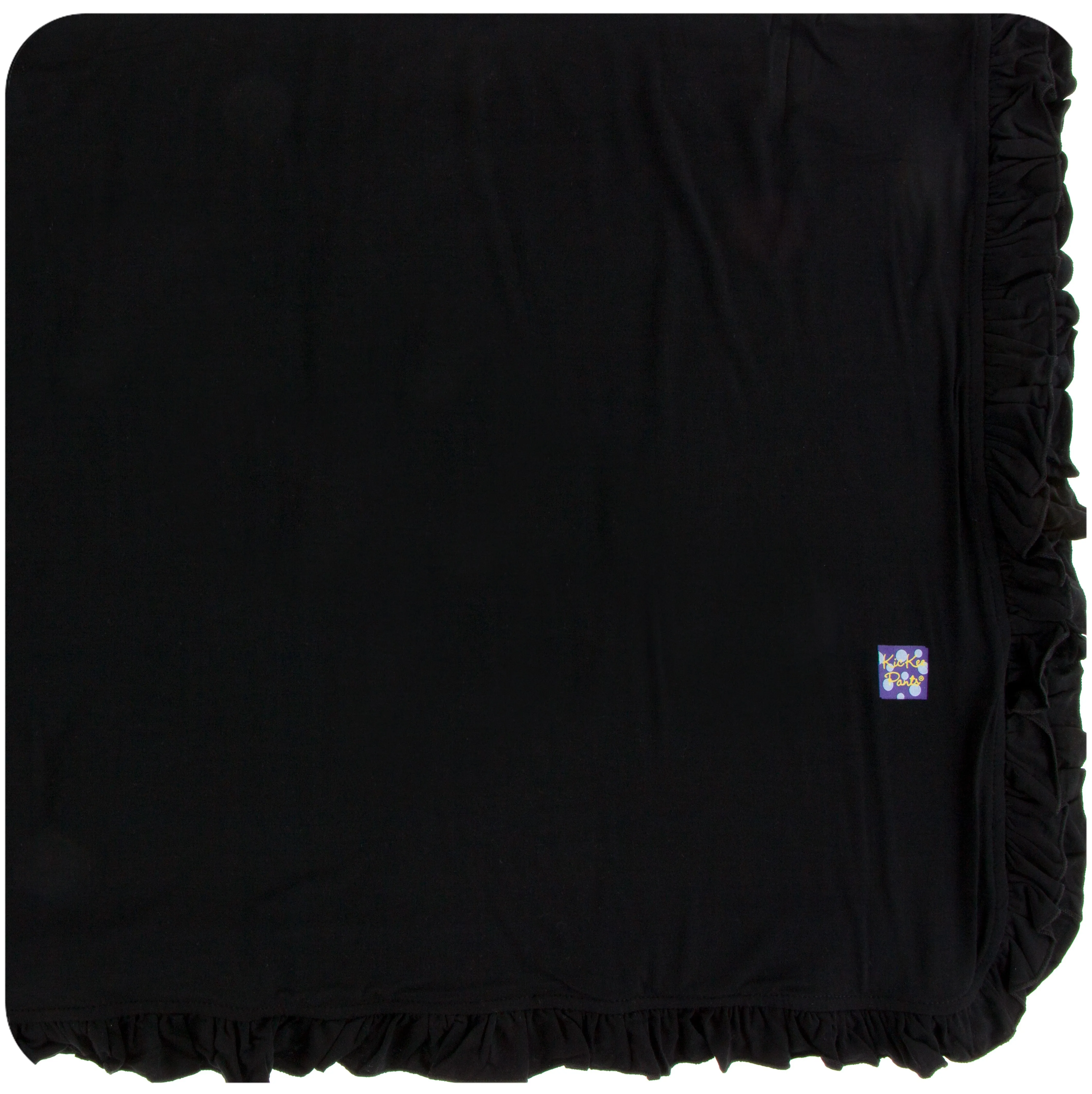 KicKee Pants Solid Midnight Ruffle Toddler Blanket