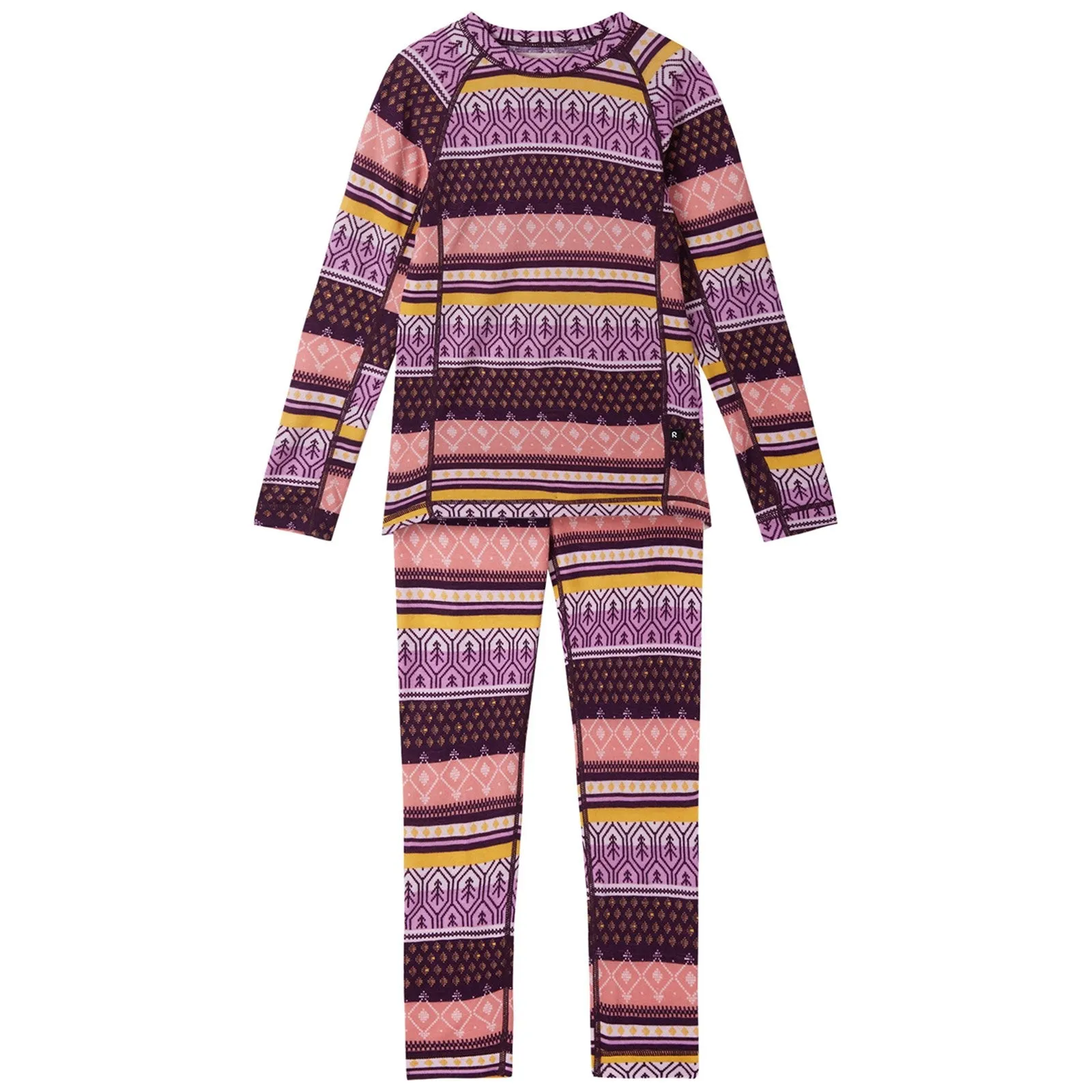 Kids Wool/Bamboo Base Layer Set Taitoa Deep Purple