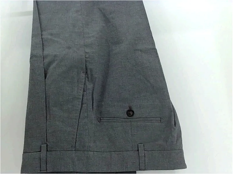 Lafaurie Mens Bergson Pants Regular Zipper Dress Pants Size 38 Light Grey