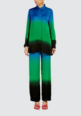 Leheriya Blue Shirt & Straight Trousers Co-Ord