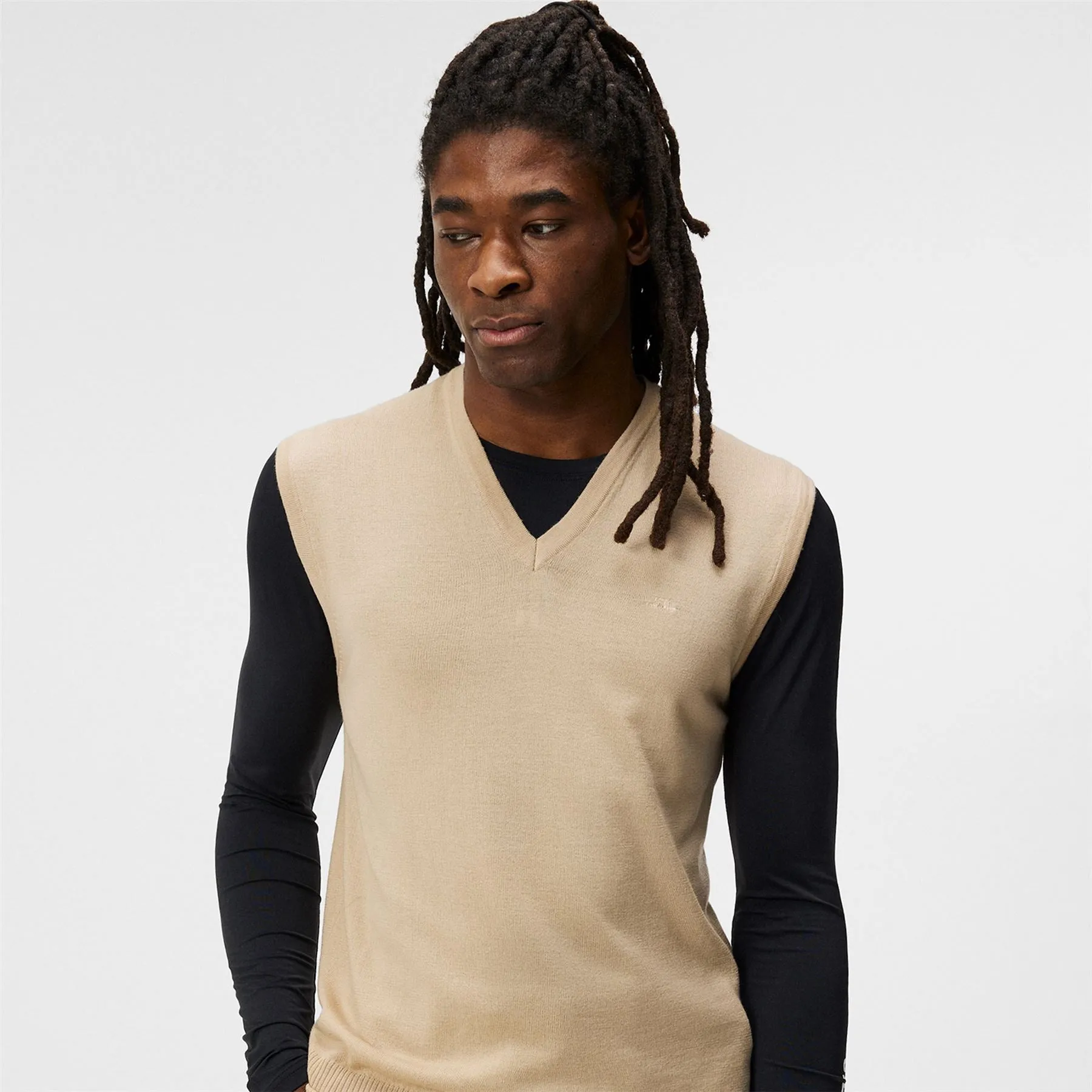 Liam Tour Merino Knitted Vest Safari Beige - SS24