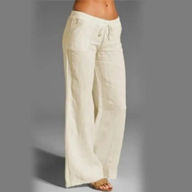 Linen Palazzo Trousers - Comfortable & Chic Wide Leg Pants