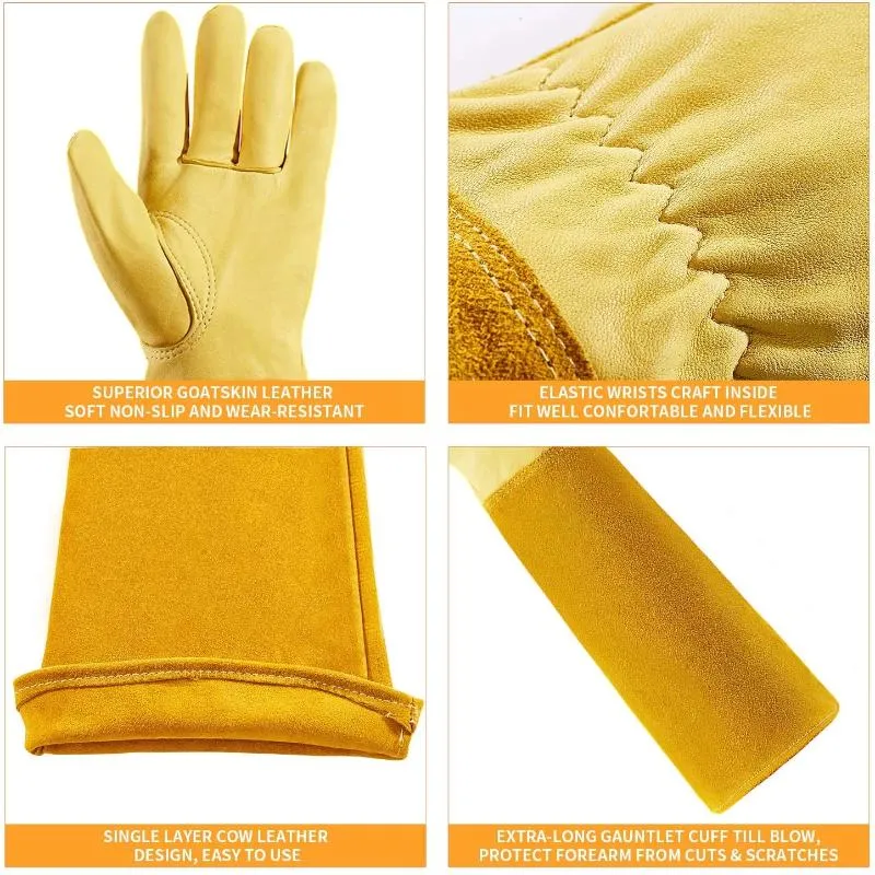 Long Gardening Gloves - Thorn Proof Rose Pruning Gloves