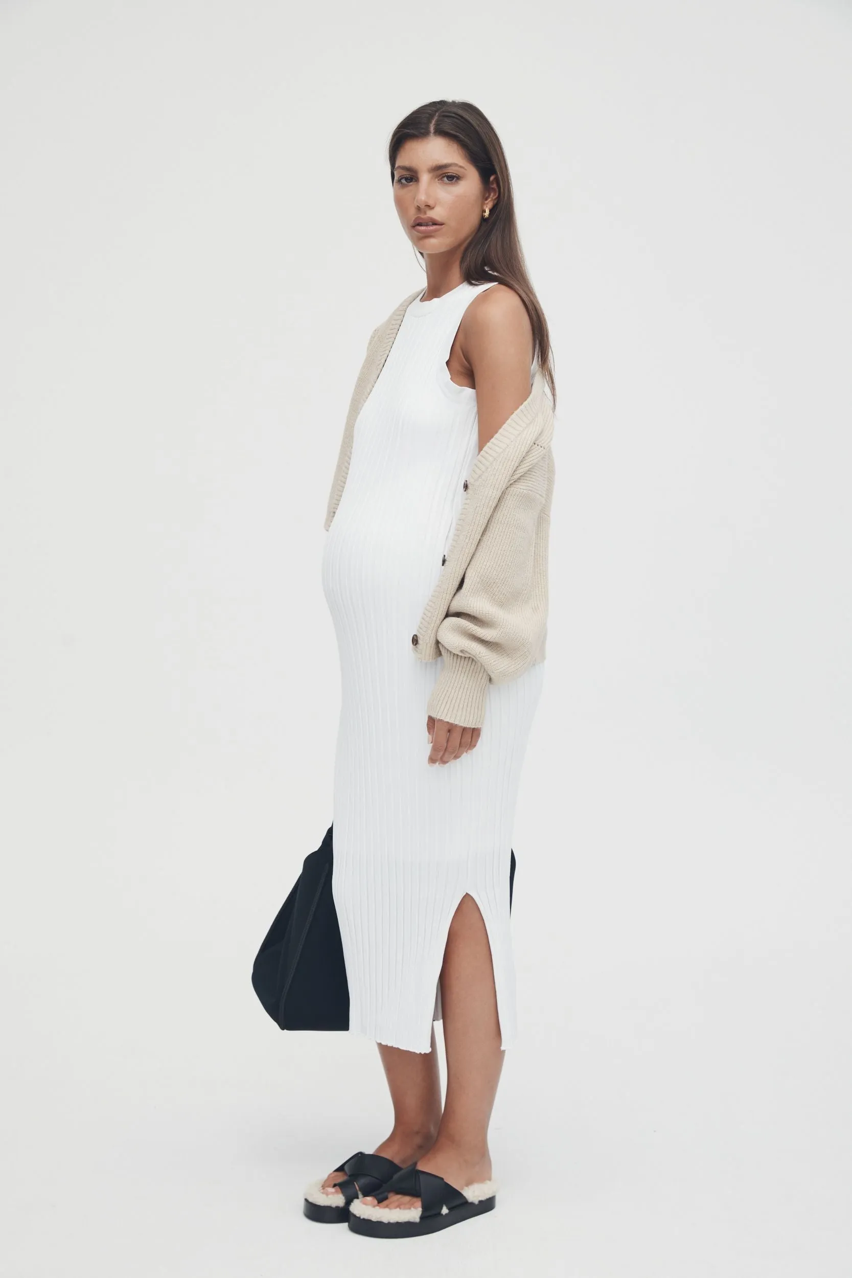 Luxe Shift Dress (White) - FINAL SALE