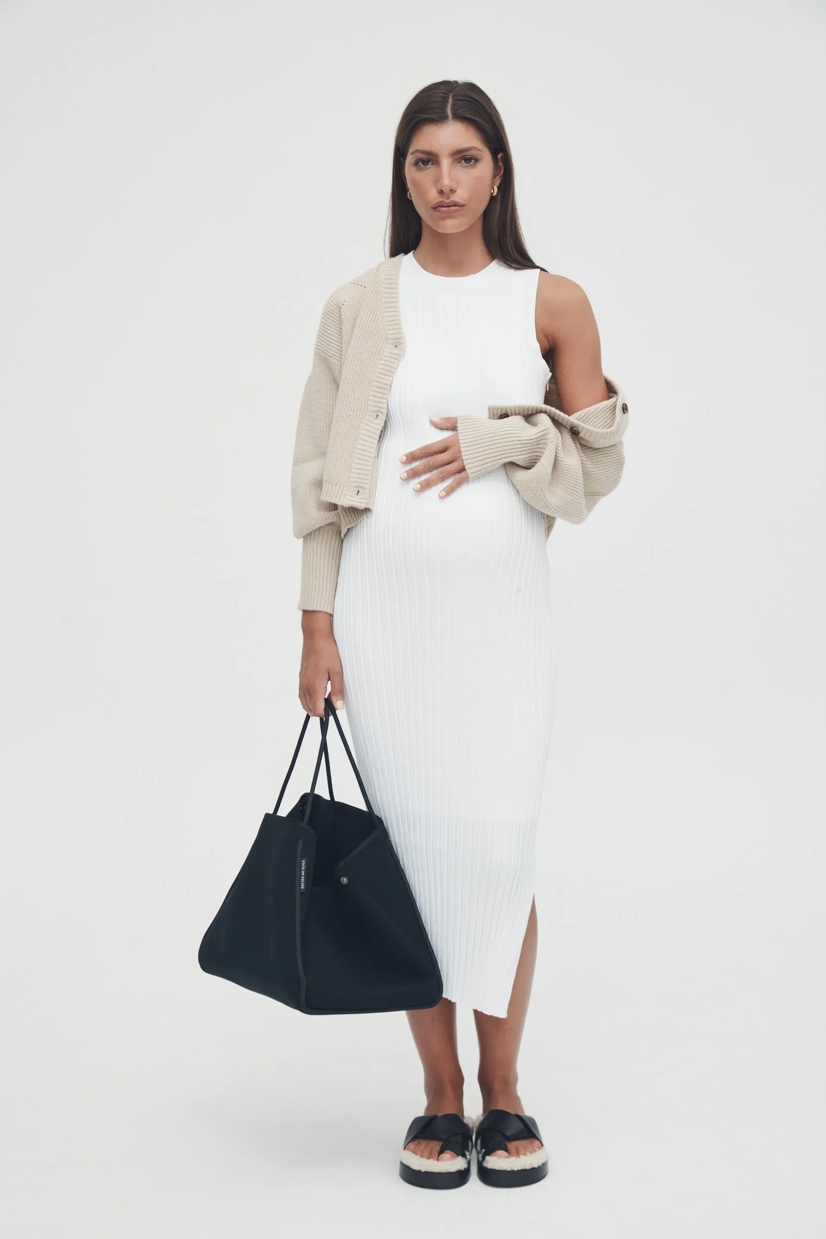 Luxe Shift Dress (White) - FINAL SALE