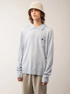 Men Polo Sweater_Baby Blue