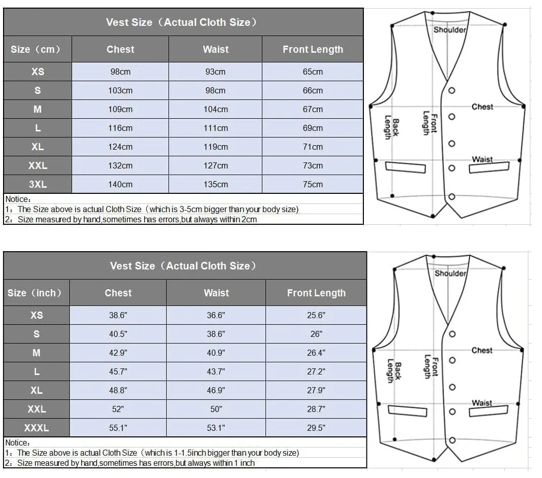 Men's Classic Tweed Herringbone  Vest Slim Fit Notch Lapel Waistcoat