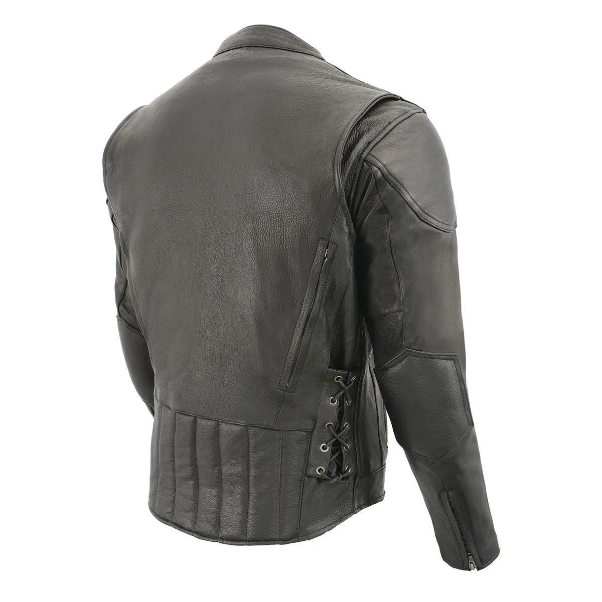 Milwaukee Leather SH1010 Men's 'Scooter' Black Vented Motorcycle