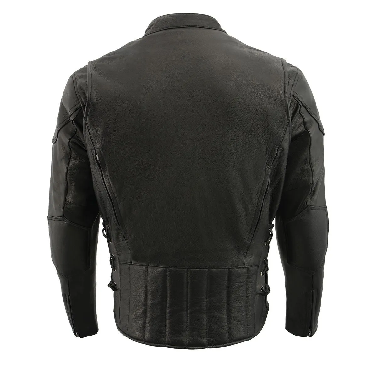 Milwaukee Leather SH1010 Men's 'Scooter' Black Vented Motorcycle