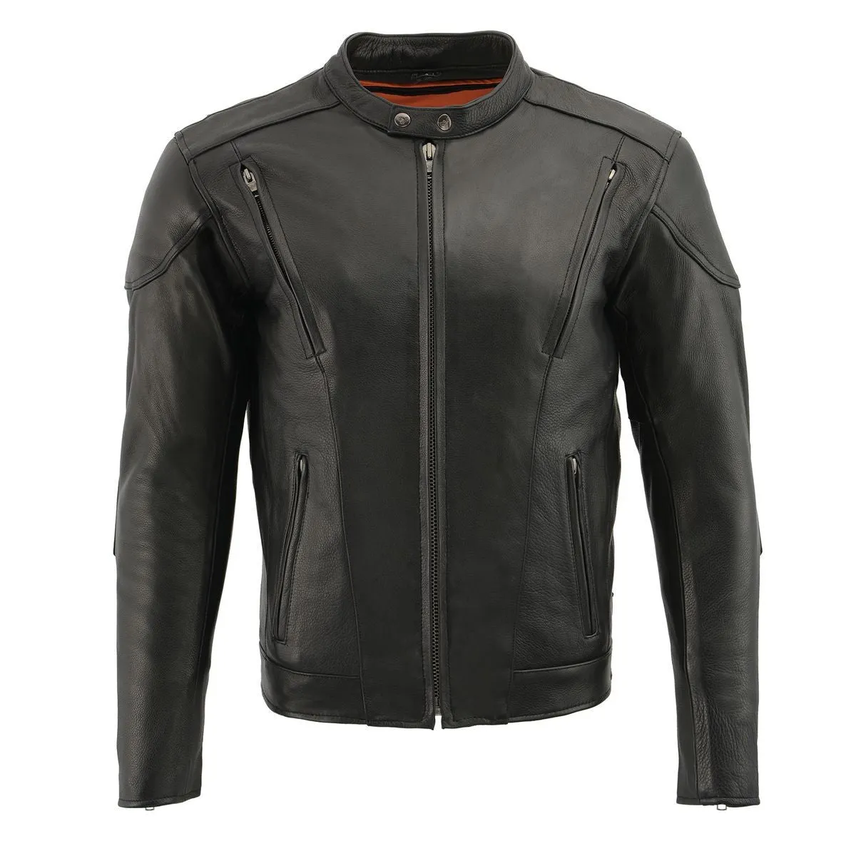 Milwaukee Leather SH1010 Men's 'Scooter' Black Vented Motorcycle