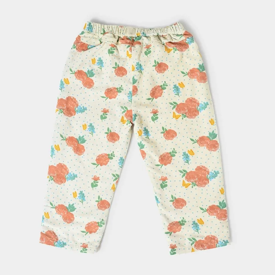 Misty Knitted Blooming Cream Pant