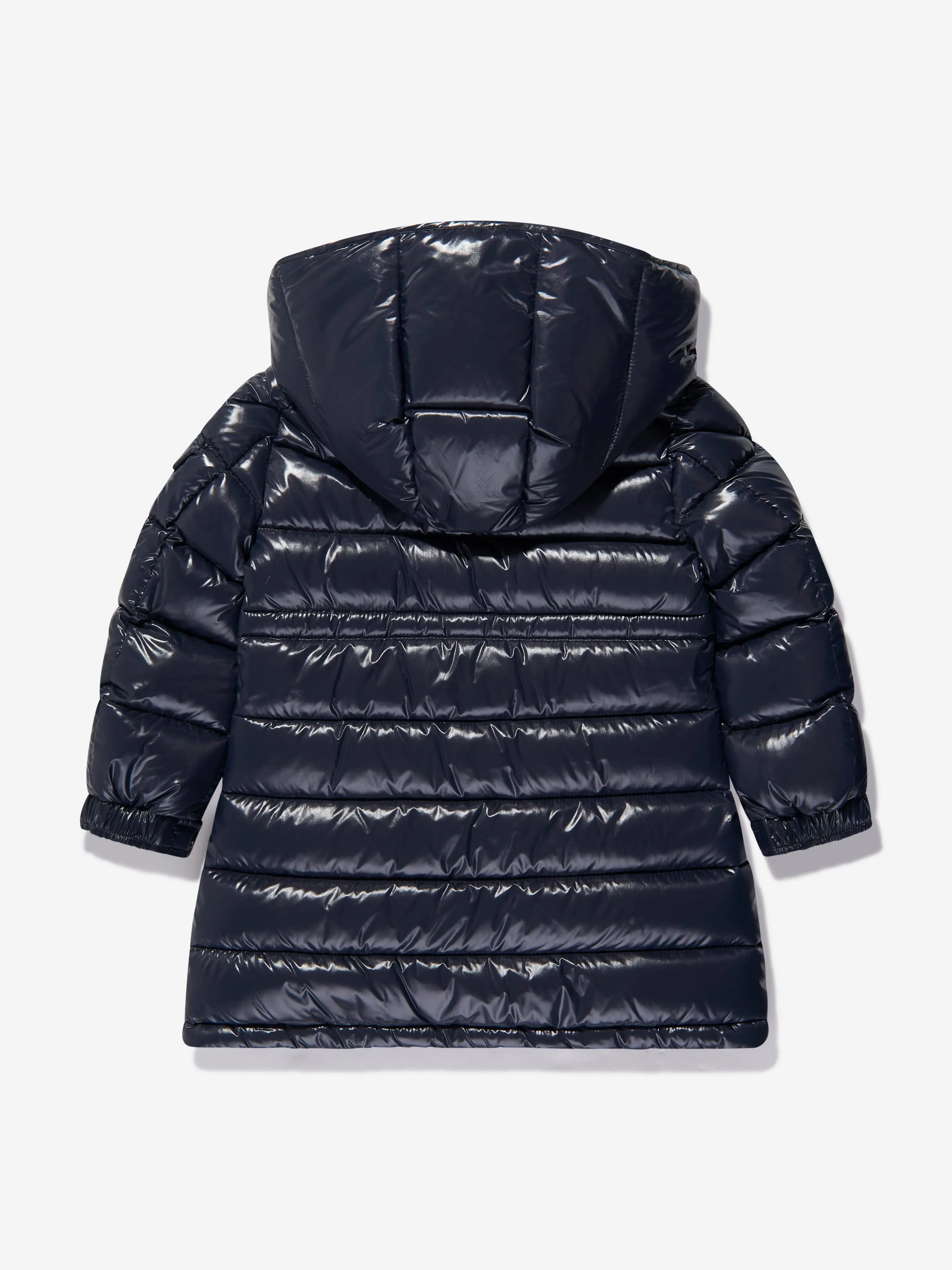 Moncler Enfant Girls Down Padded Cavettaz Long Parka in Navy