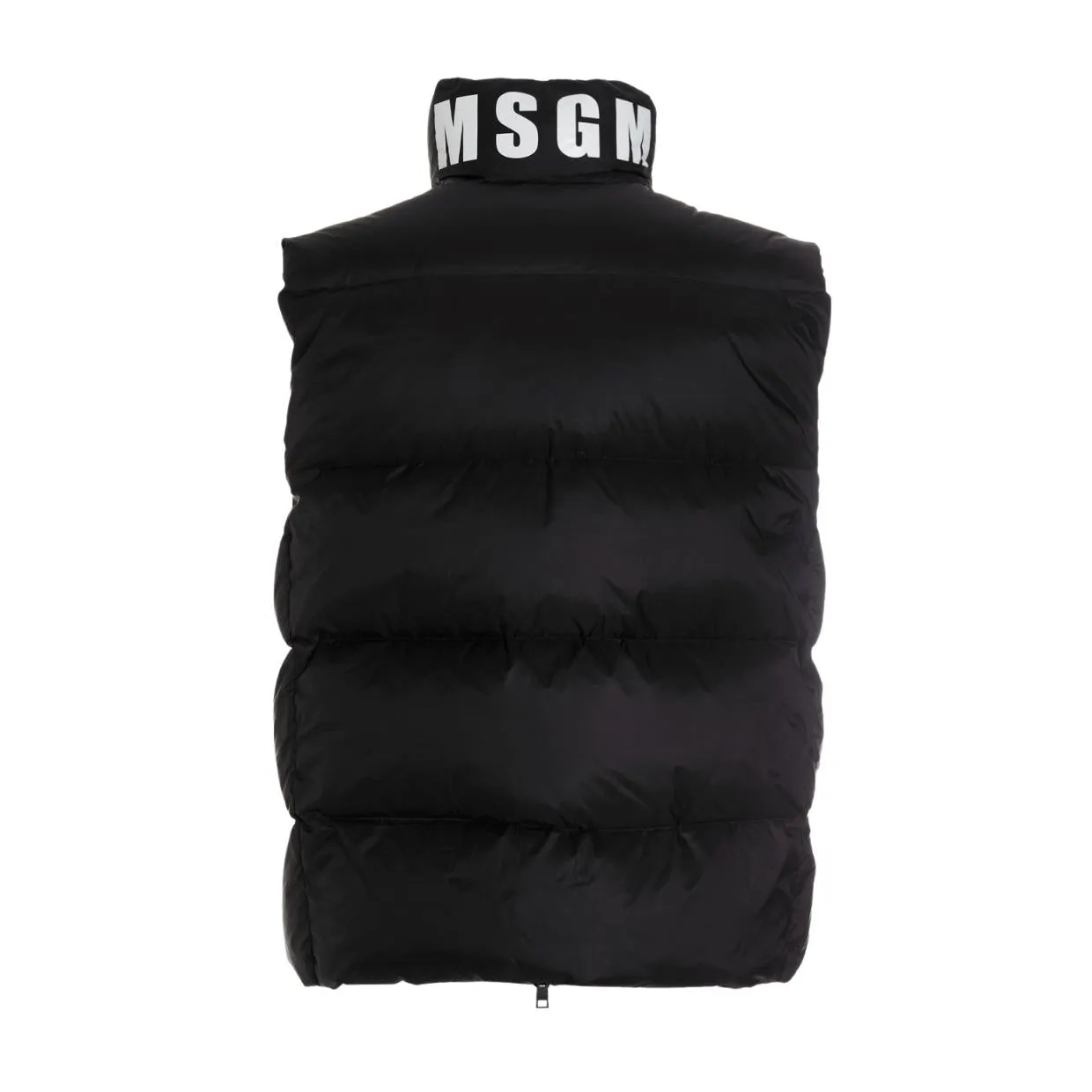 MSGM Printed Logo Black Padded Vest