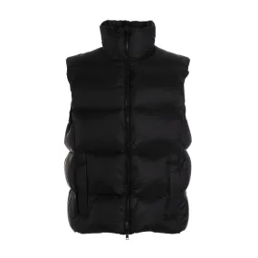 MSGM Printed Logo Black Padded Vest