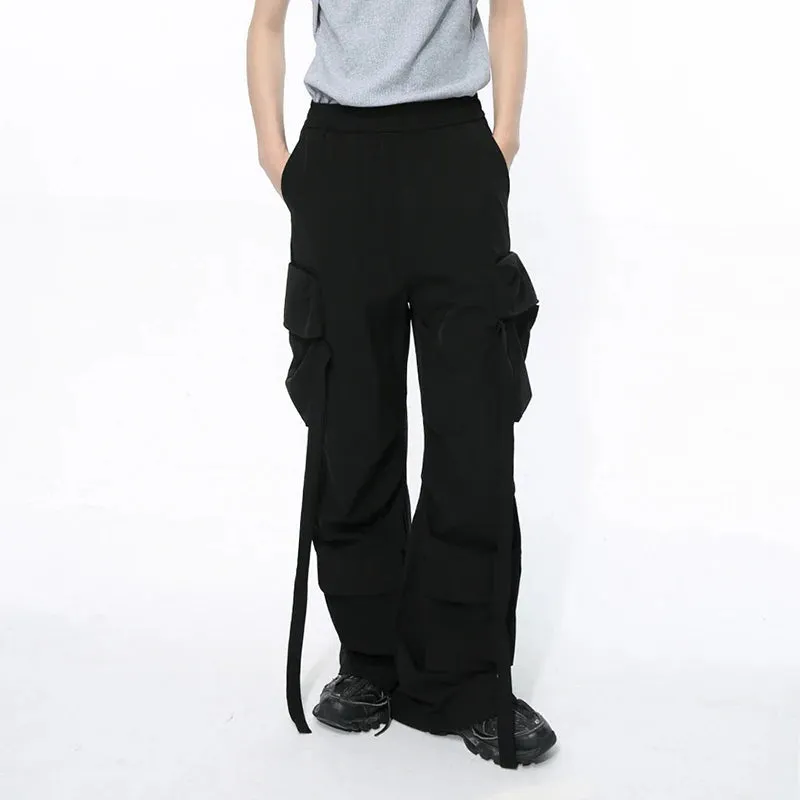 Multi Pocket Strap Loose Cargo Pants