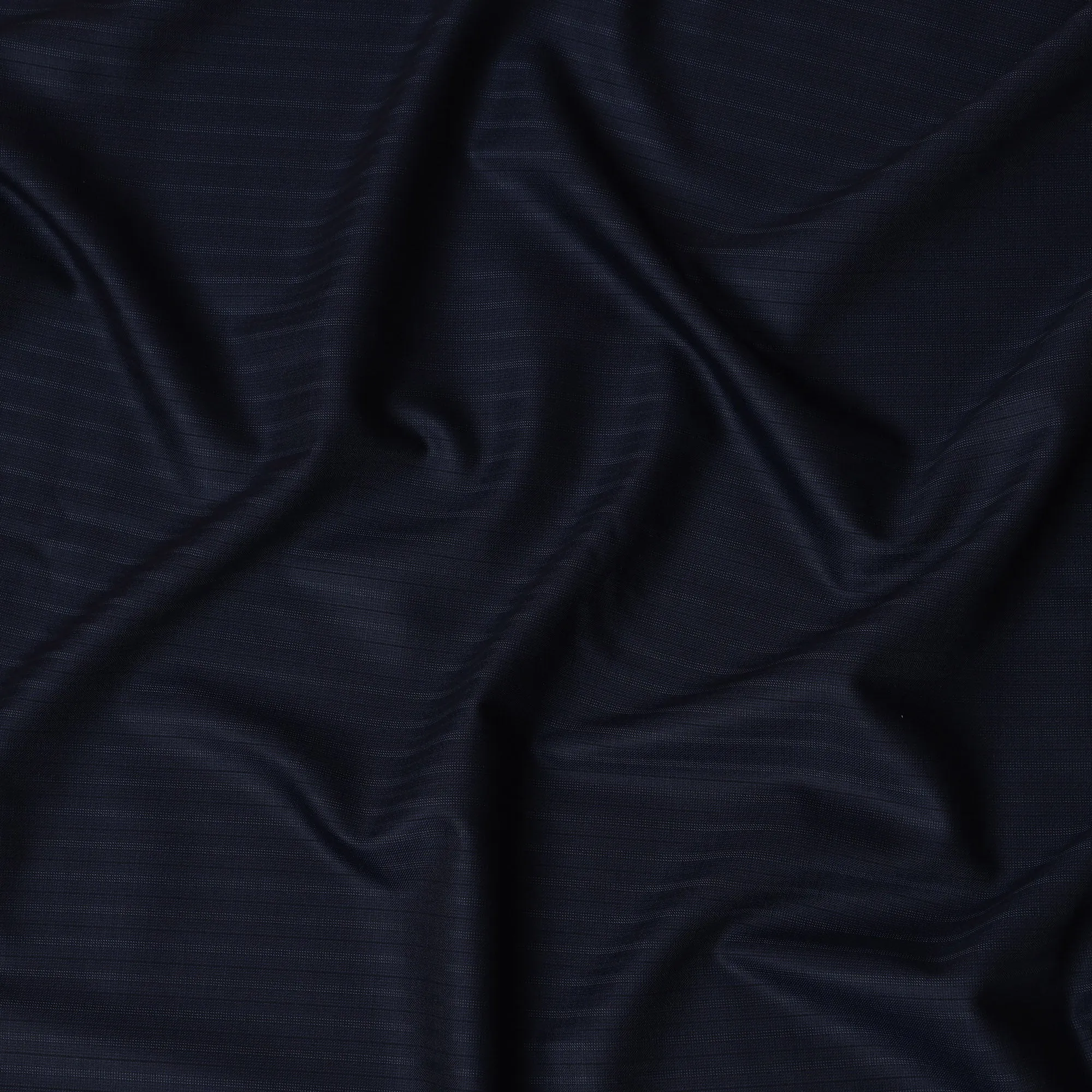 Navy Pinstripe LORO PIANO Super 170's All Wool Suiting Fabric - Premium Exclusive, 150 cm Width, 3.5 Meters, Made in Italy-D20718