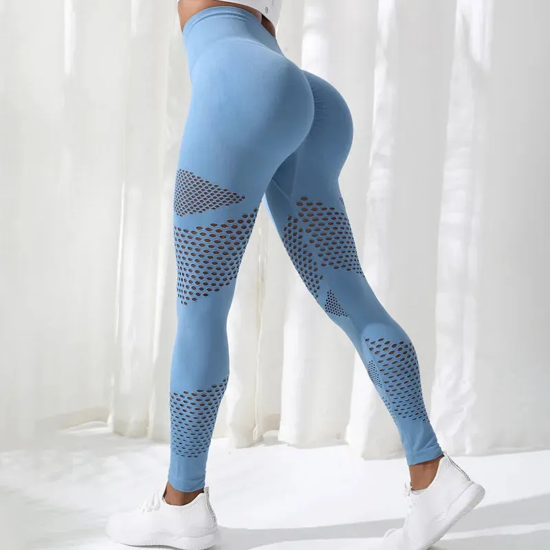 New Women Mesh Yoga Leggings