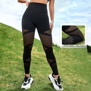 New Women Mesh Yoga Leggings