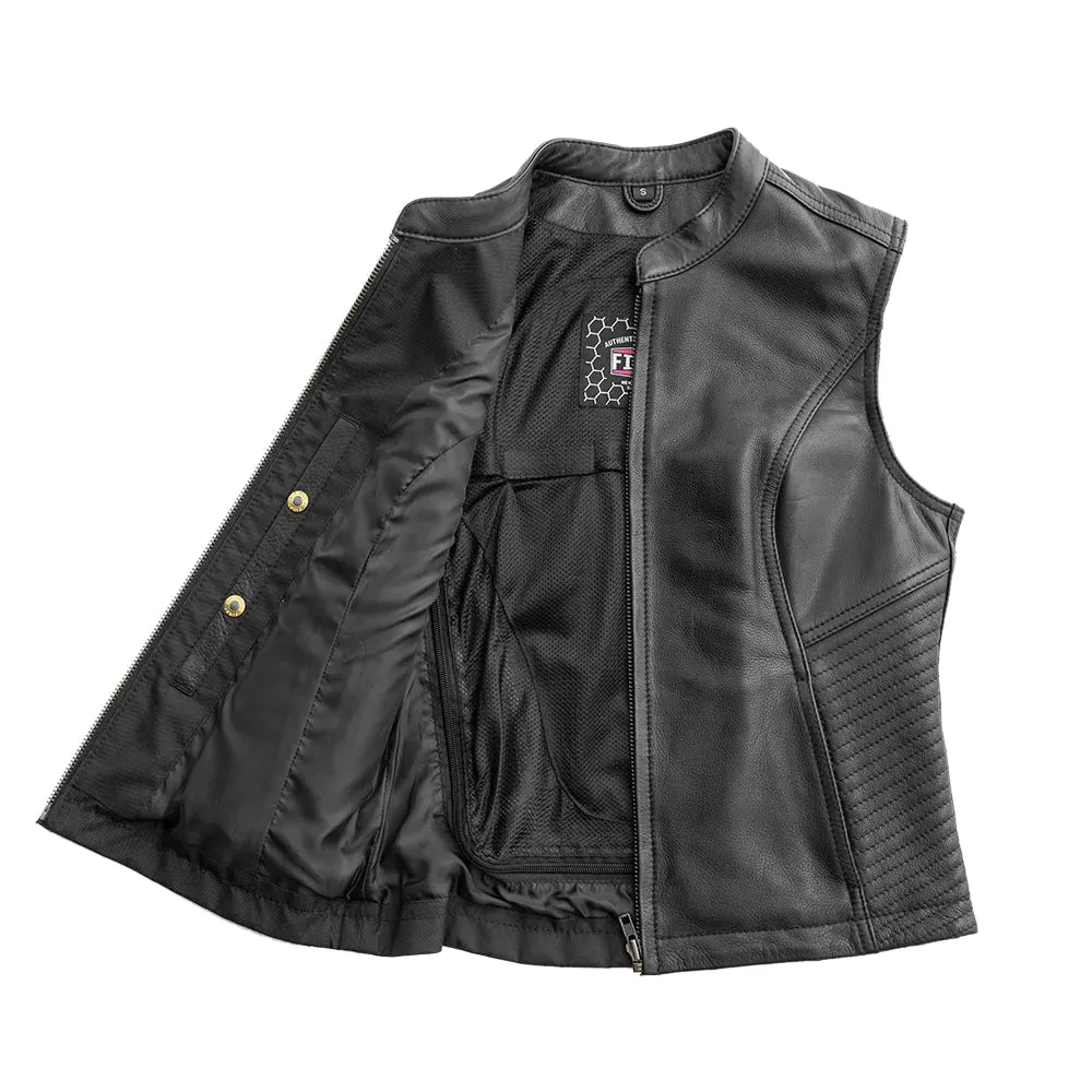 Nina Women's Motorcycle Leather Vest