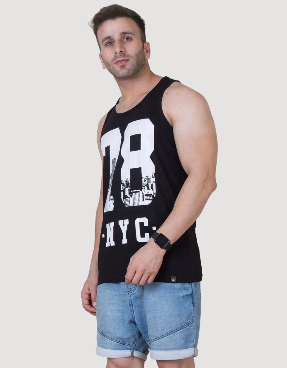 NYC Cotton Printed Gym Printed Gym Men's Vest