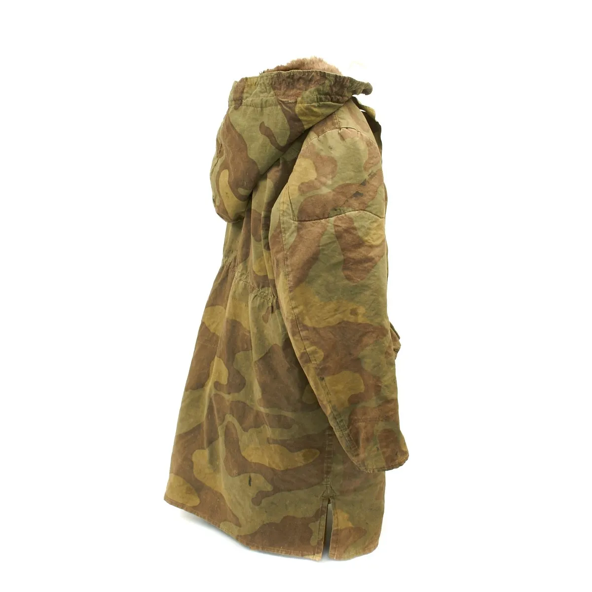 Original German WWII SS Italian Camouflage M1943 Winter Uniform Parka - Rabbit Fur