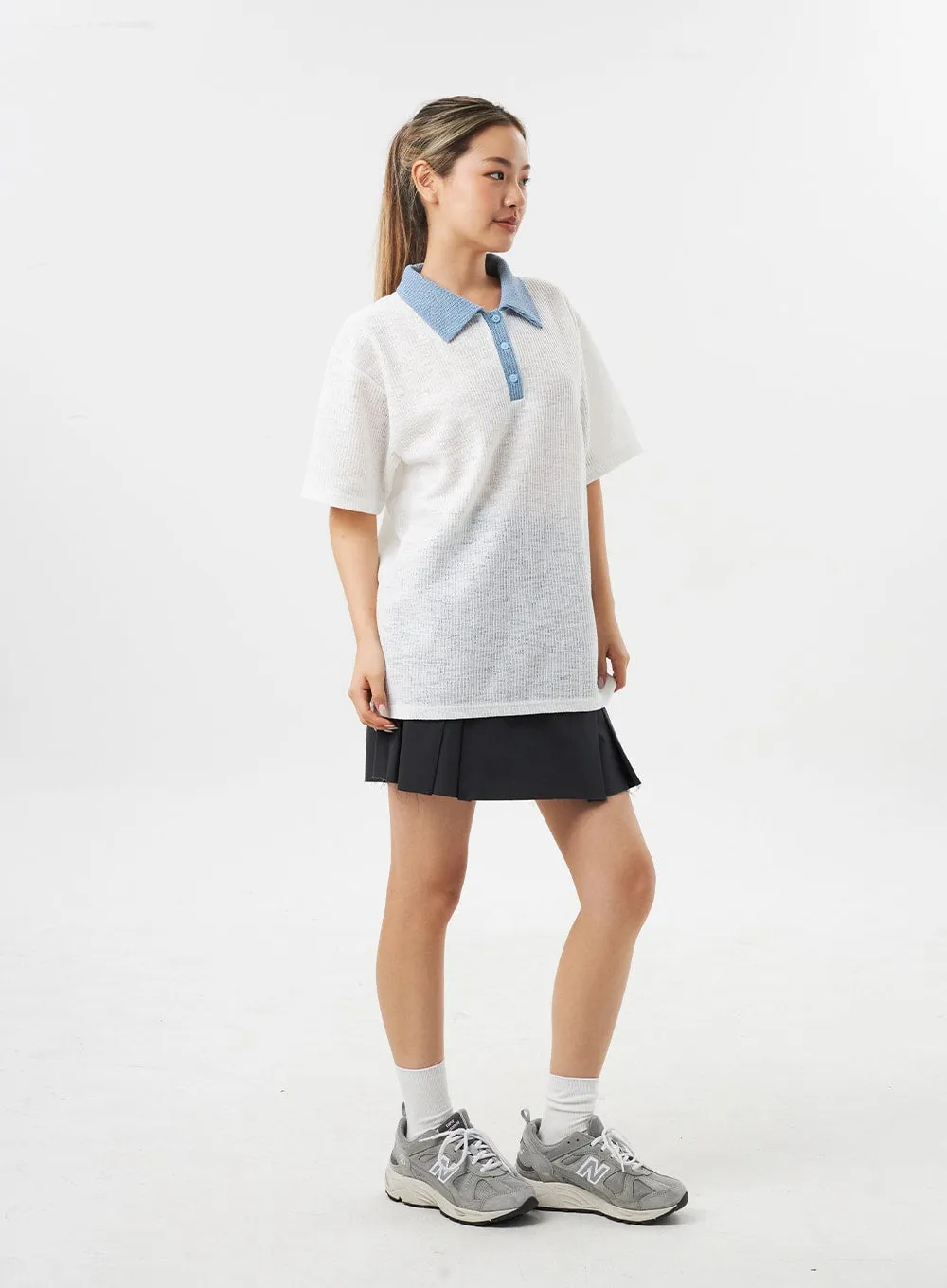 Oversized Polo Tee CU302