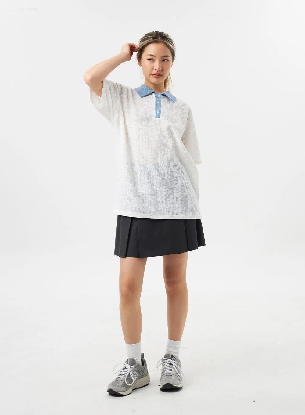 Oversized Polo Tee CU302