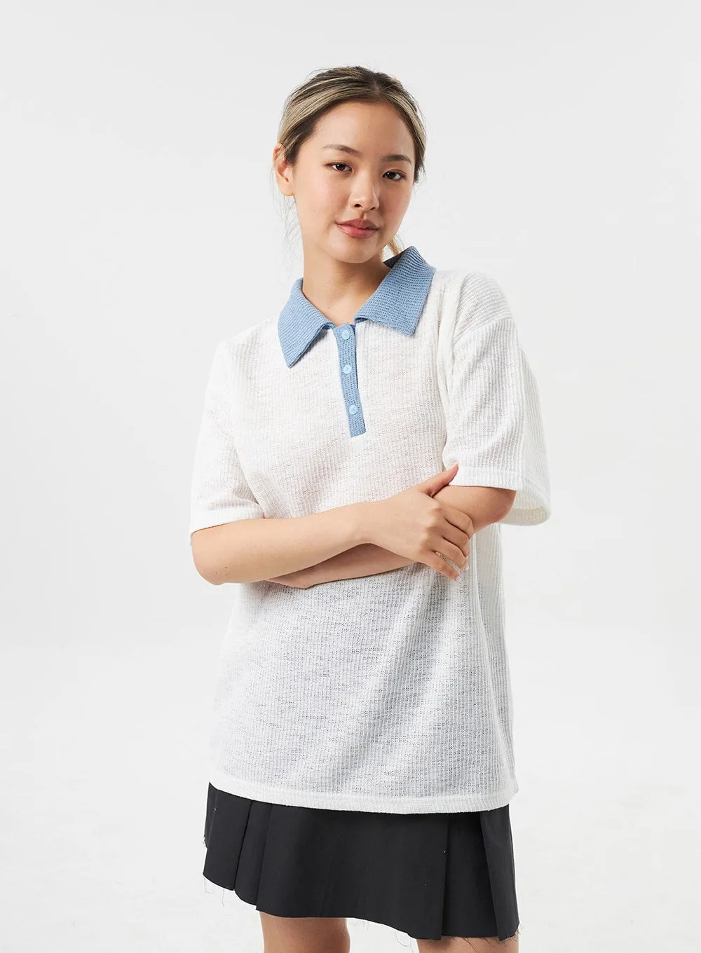 Oversized Polo Tee CU302