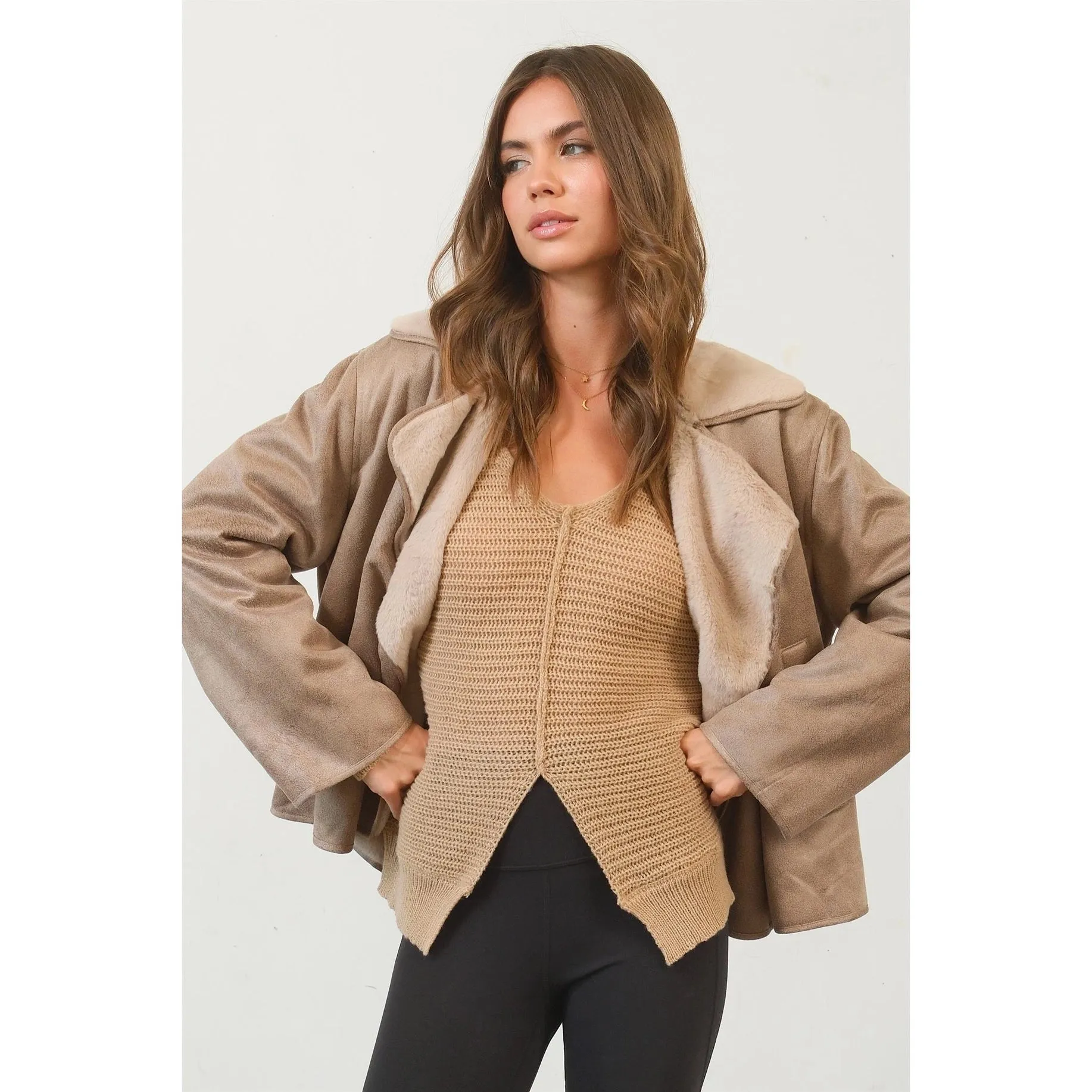 Oversized Western Suede Jacket