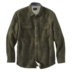 Pendleton Cotton Sherpa Lined Shirt Jacket Army Green Harding