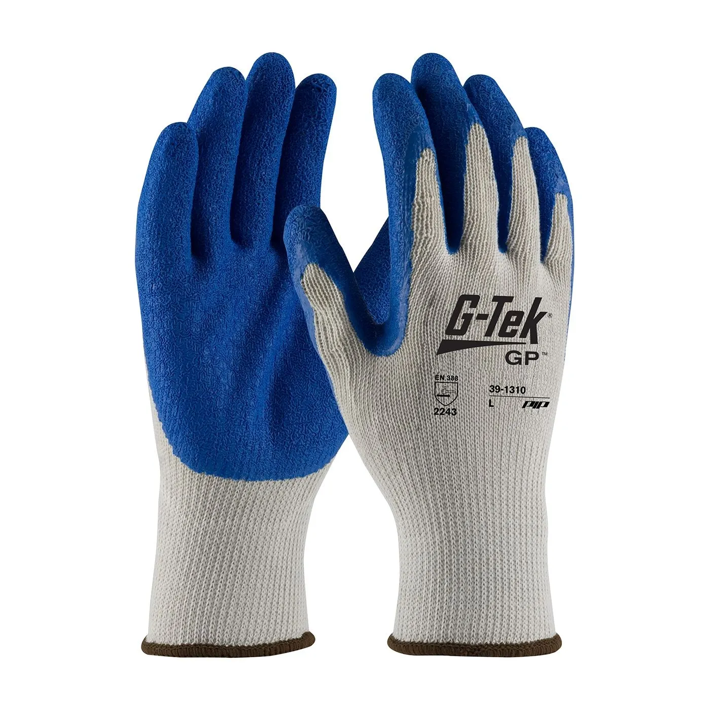 PIP 39-1310 Seamless Knit with Coated Crinkle Grip Work Glove - Gray Color 12 Pairs