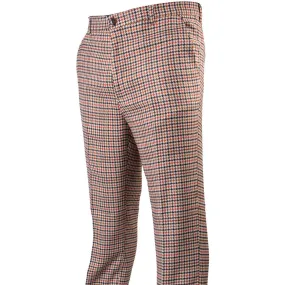 Plaid Orange Brown Houndstooth Pants