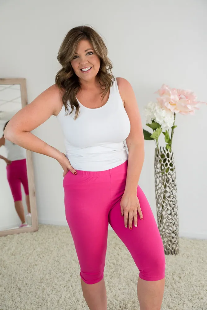 Point of Return Capri Leggings in Pink [Online Exclusive]