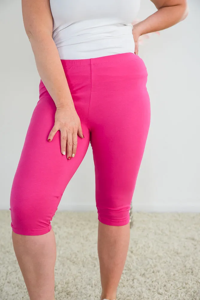 Point of Return Capri Leggings in Pink [Online Exclusive]