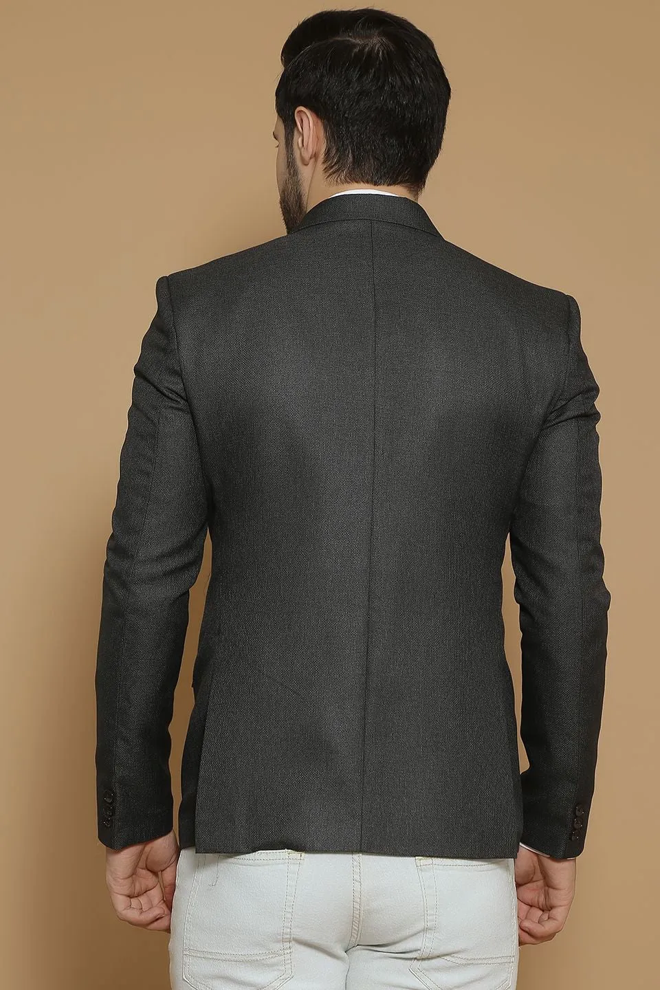 Poly Viscose Black Blazer