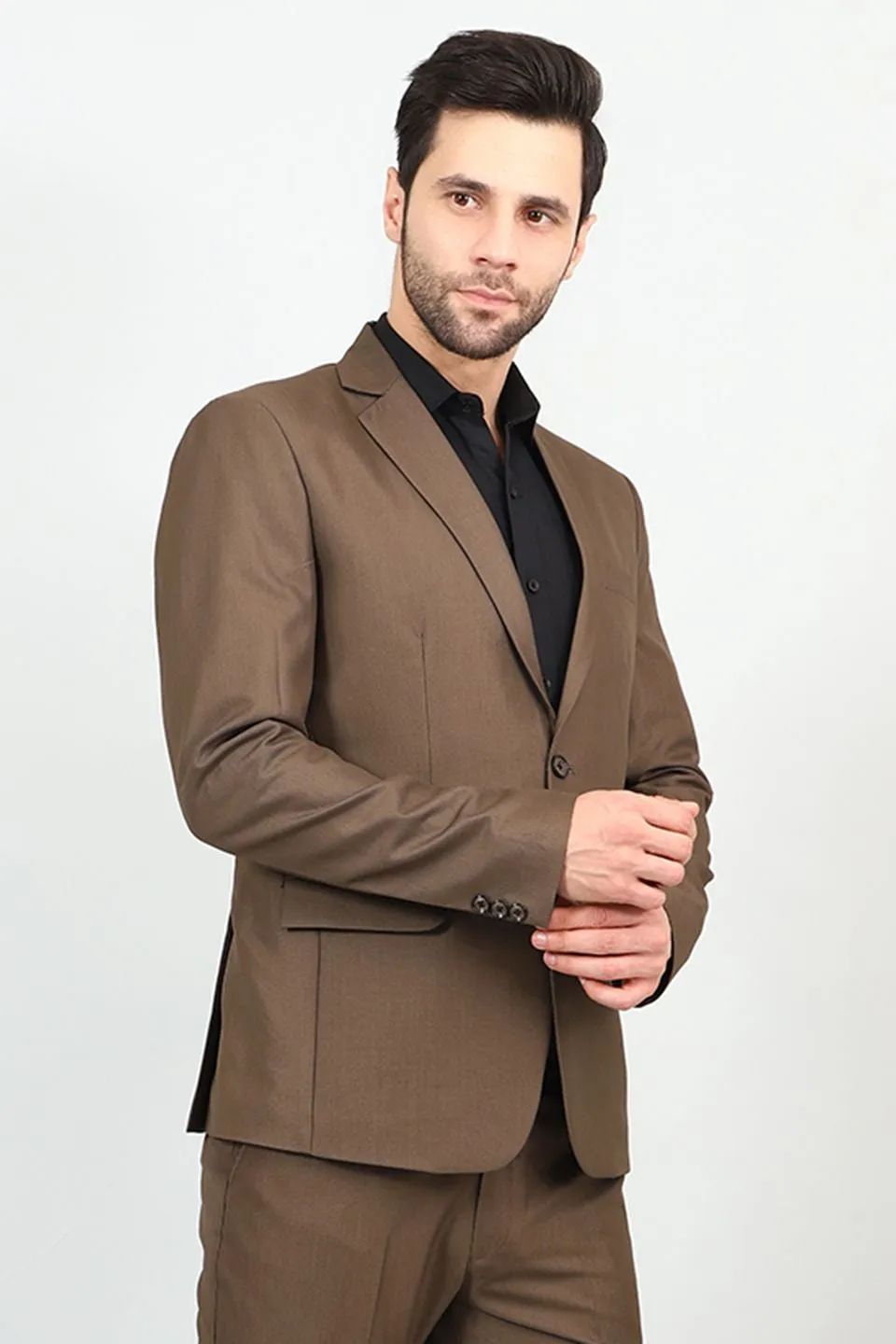 Poly Viscose Brown Blazer