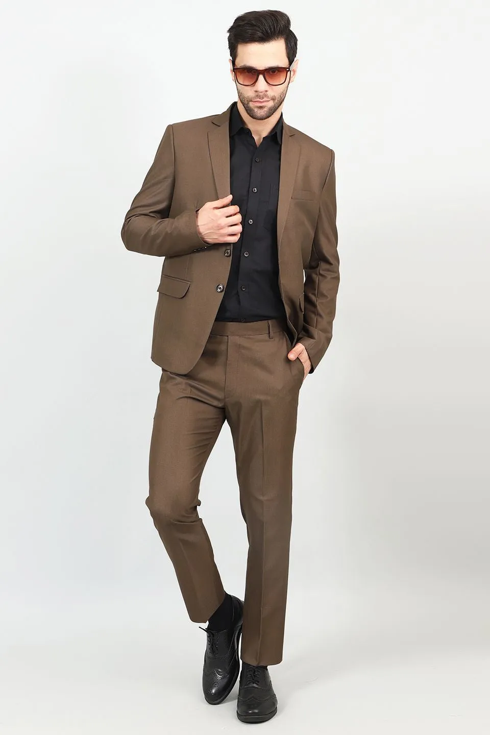 Poly Viscose Brown Blazer