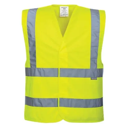 Portwest basic Hi-Vis Vest 2 Band and Brace Vest (pack of 10 of a size) RIS 3279- C470