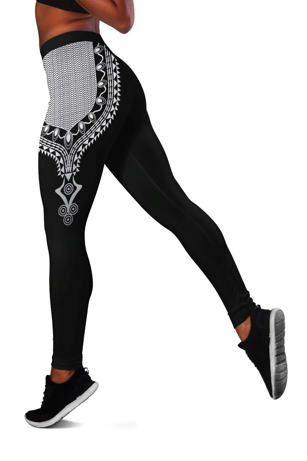 Printed Dashiki Color Black Leggings