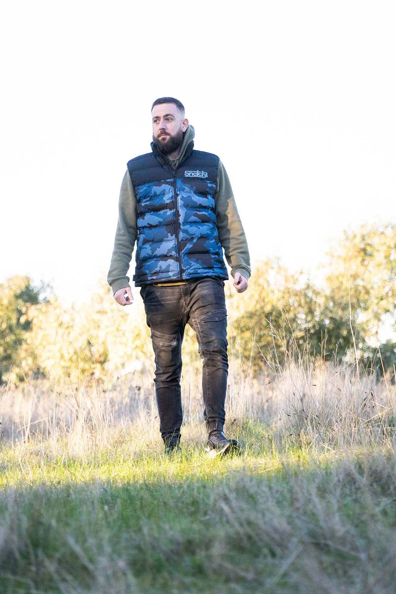 Puffer Vest Camo Petrol