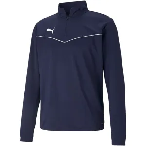 Puma Teamrise 1 4 Zip Top Peacoat-Pu Men's Sweatshirt Navy Blue 657394 06 S