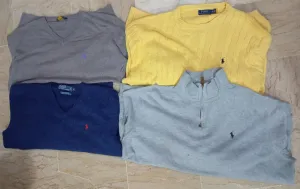 Ralph Lauren Quarter Zips, Cable Knits & Round Necks Mix - 100 Pcs