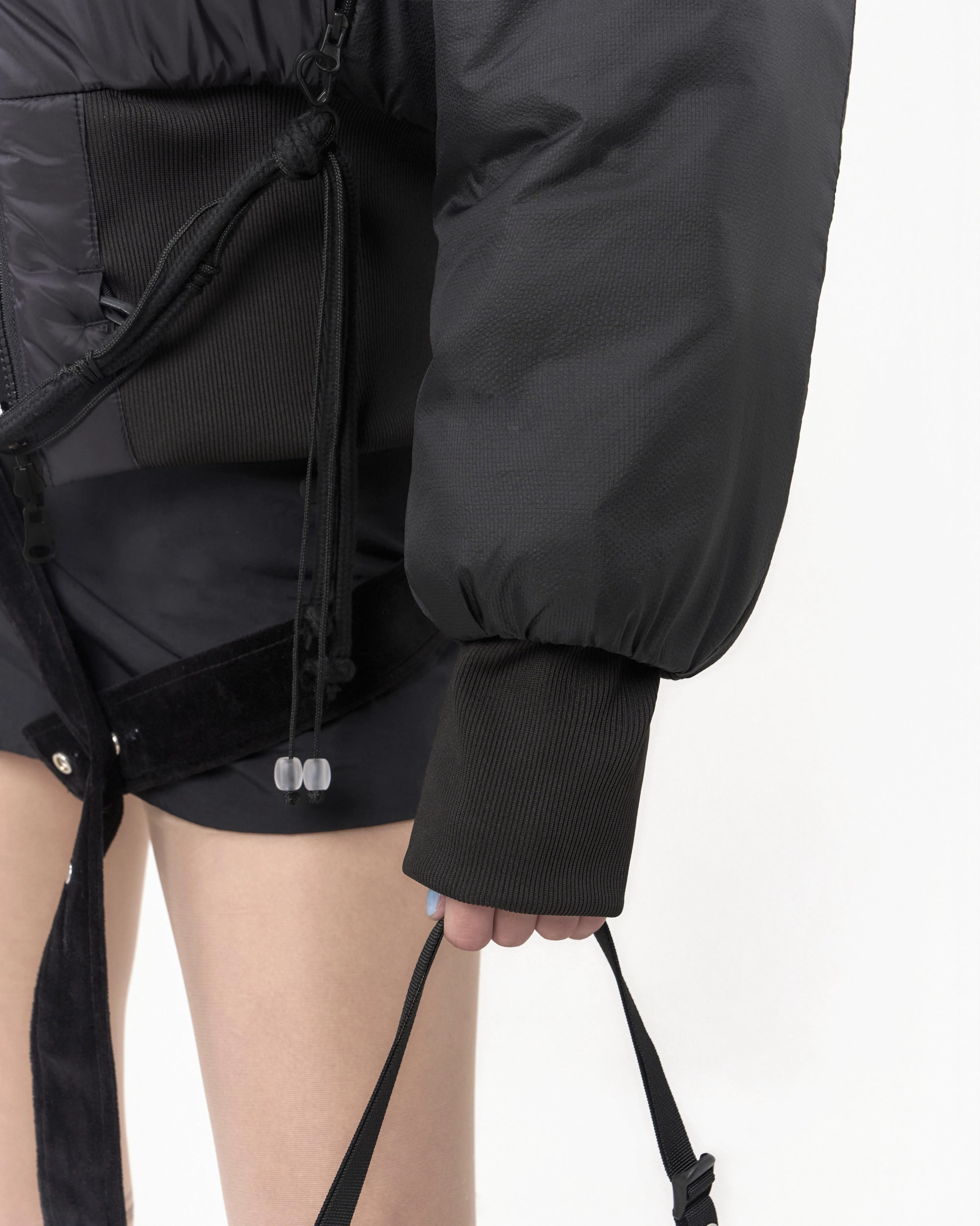 Reversible Short Padded Jacket Black